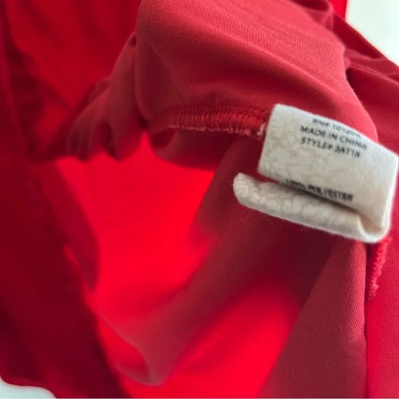 Soft Surroundings Velvet Velour Blouse Red Button Up Sz Lg Women’s Long Sleeve - Picture 3 of 4